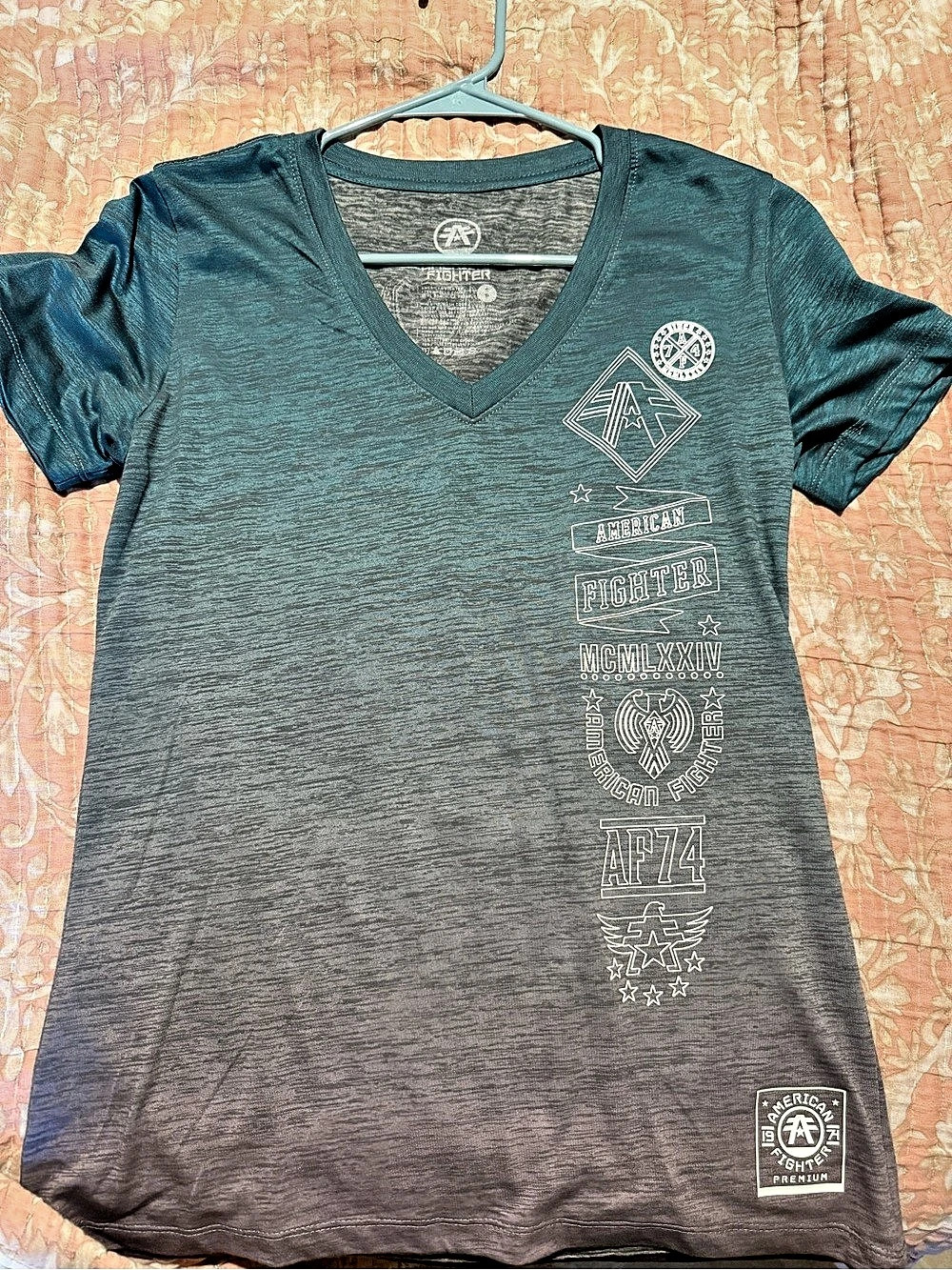 American Fighter American Football V-Neck Graphic Tee